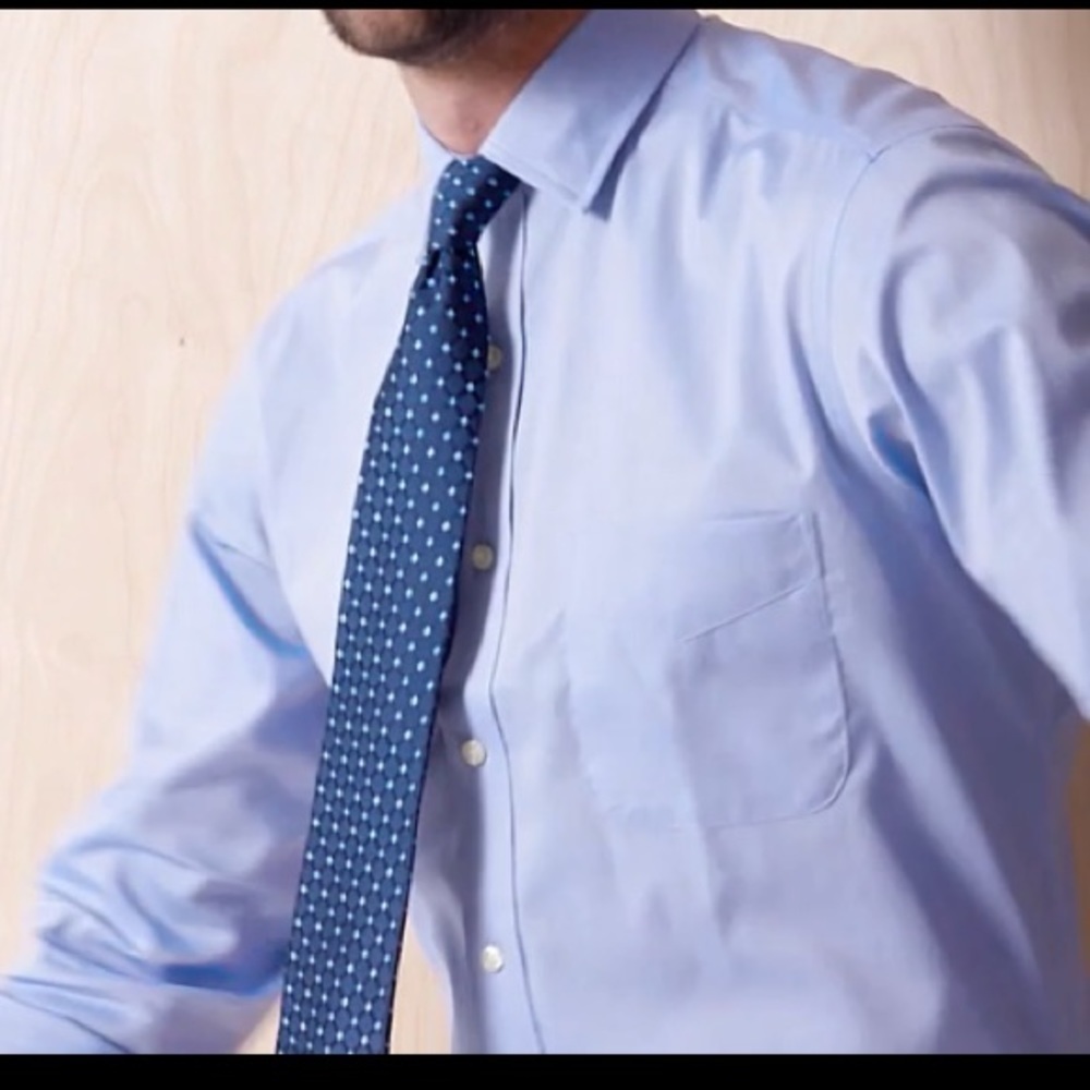 Club Room Wrinkle resistant Dress Shirt Blue men’s wear professional new - Picture 2 of 6